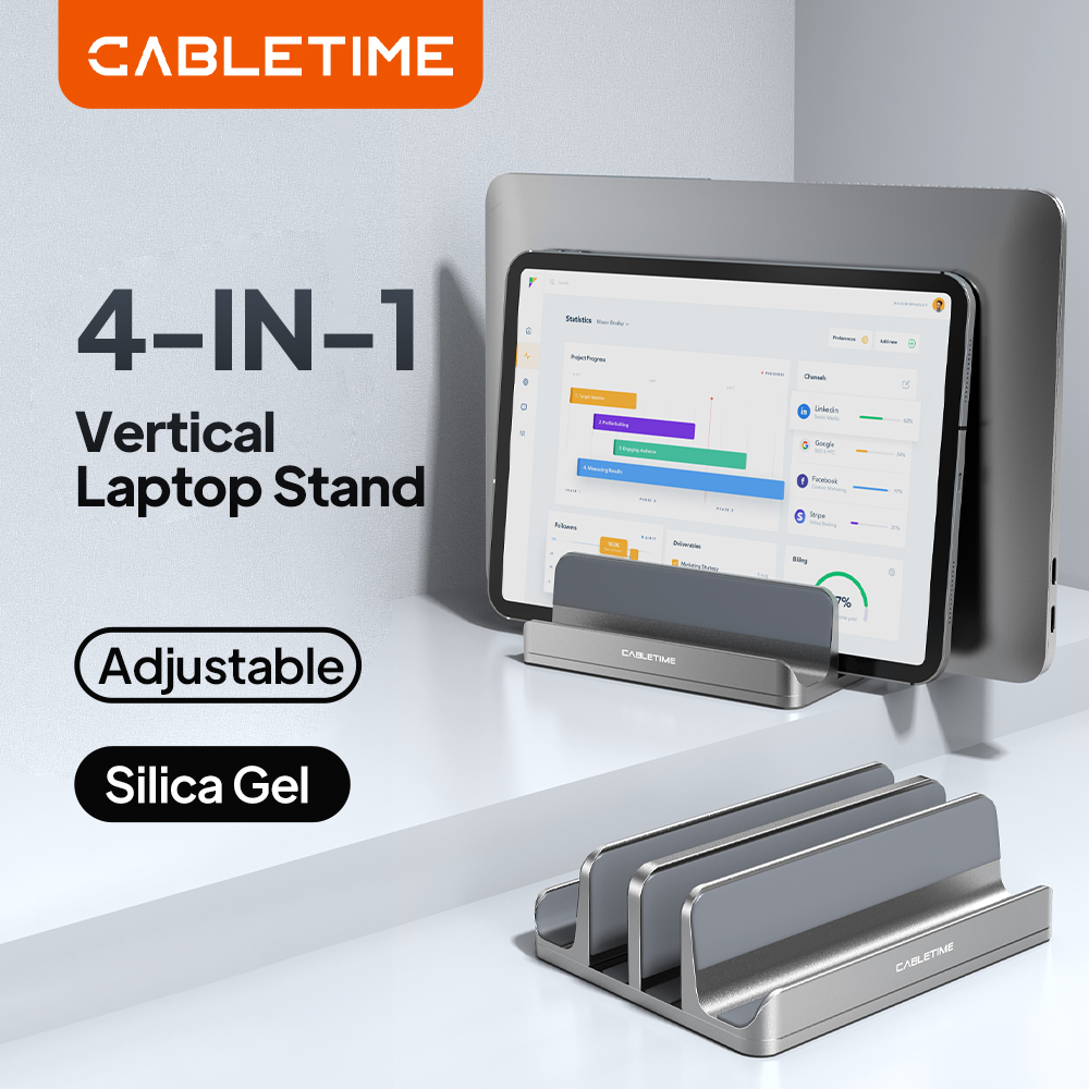 Vertical Laptop Stand - Suporte vertical para laptop CABLETIME, suporte