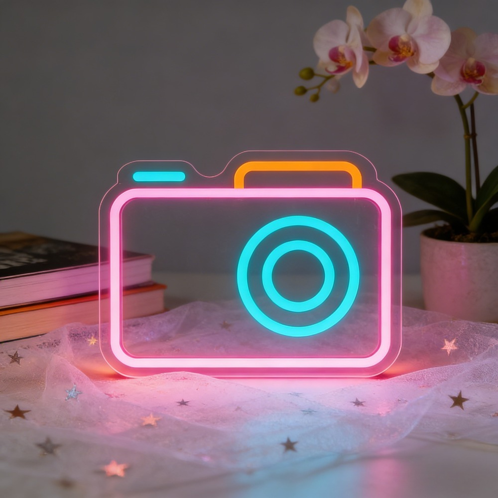 Desk Setup Photography - Letreiro de Neon LED para Câmera,