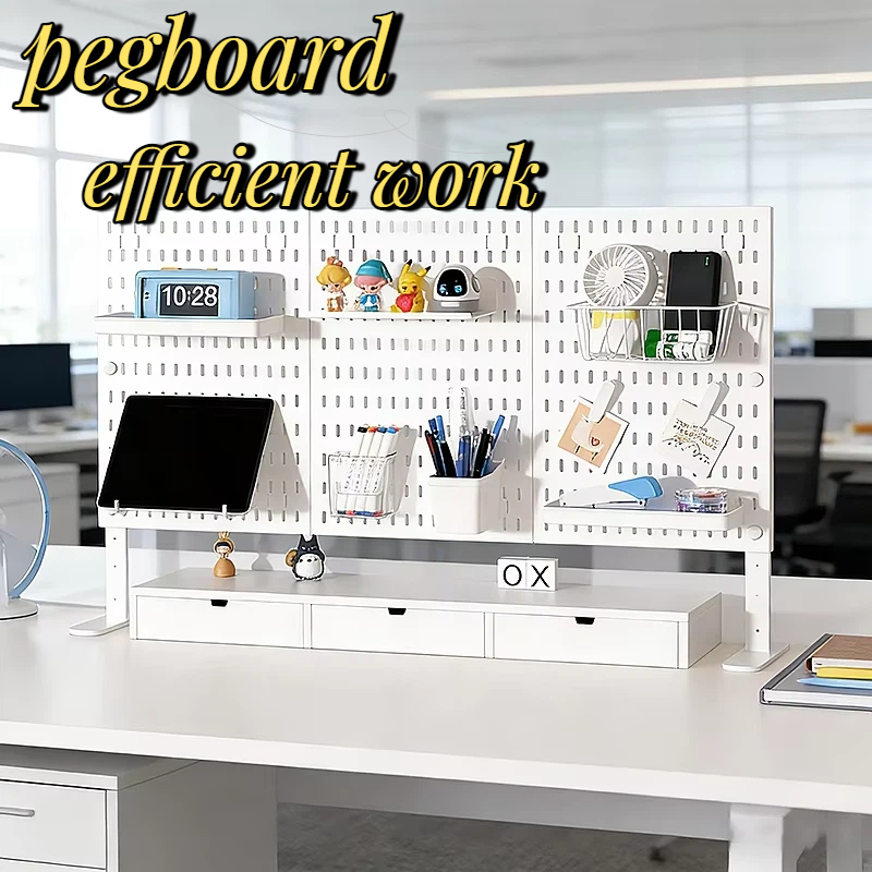 Desk Setup Organization - Painel perfurado de PP 30x30cm para