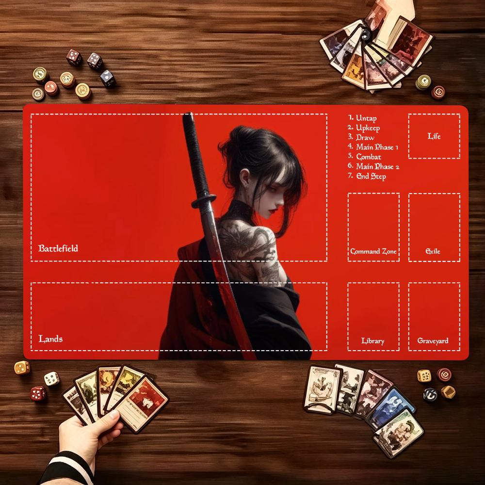 Desk Setup Trading - Tapete de Jogo Grande para Anime