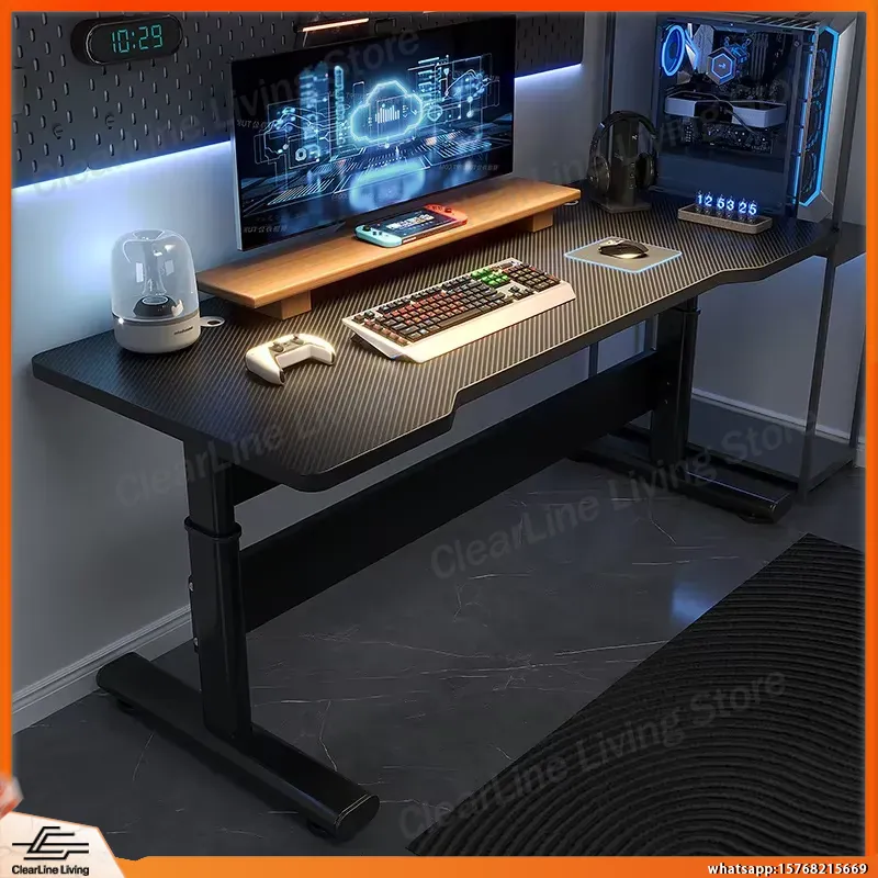 Desk Setup Streaming - Mesa de Jogos Elétrica Ajustável em