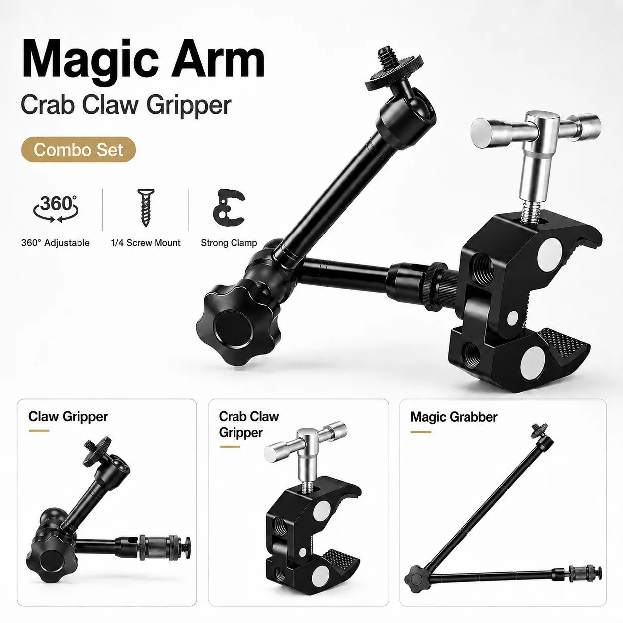 Monitor Arm Clamp - Braço Mágico 7/11/20 Polegadas 360 °