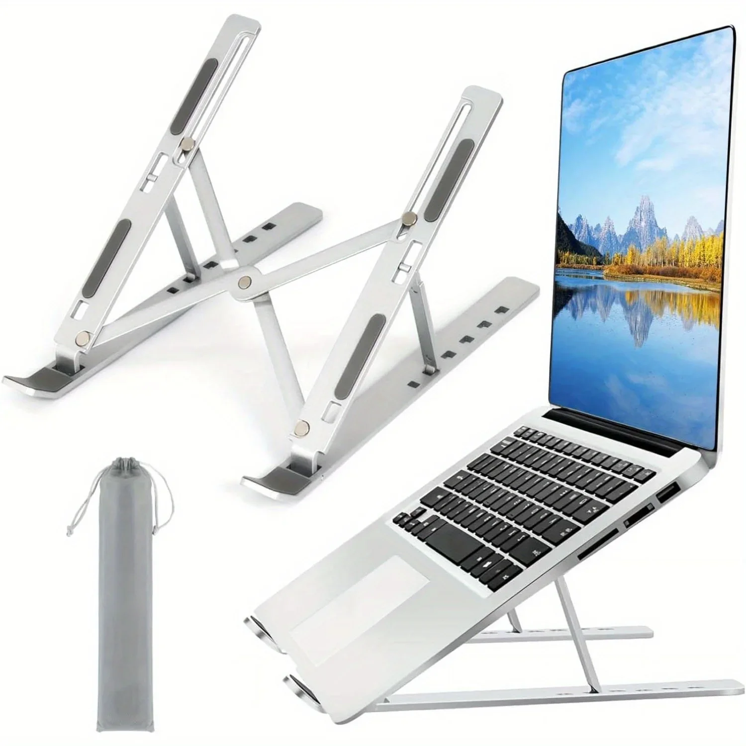 Desk Setup Mac - Suporte Ergonômico Dobrável de Alumínio para