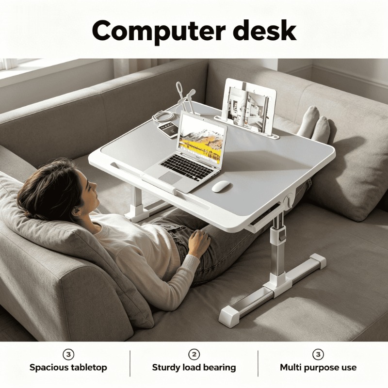 L Shaped Desk Setup - Mesa de Computador Compacta para Quarto
