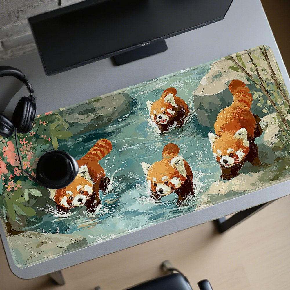Desk Setup Streaming - Tapete de Mesa XXL com Quatro
