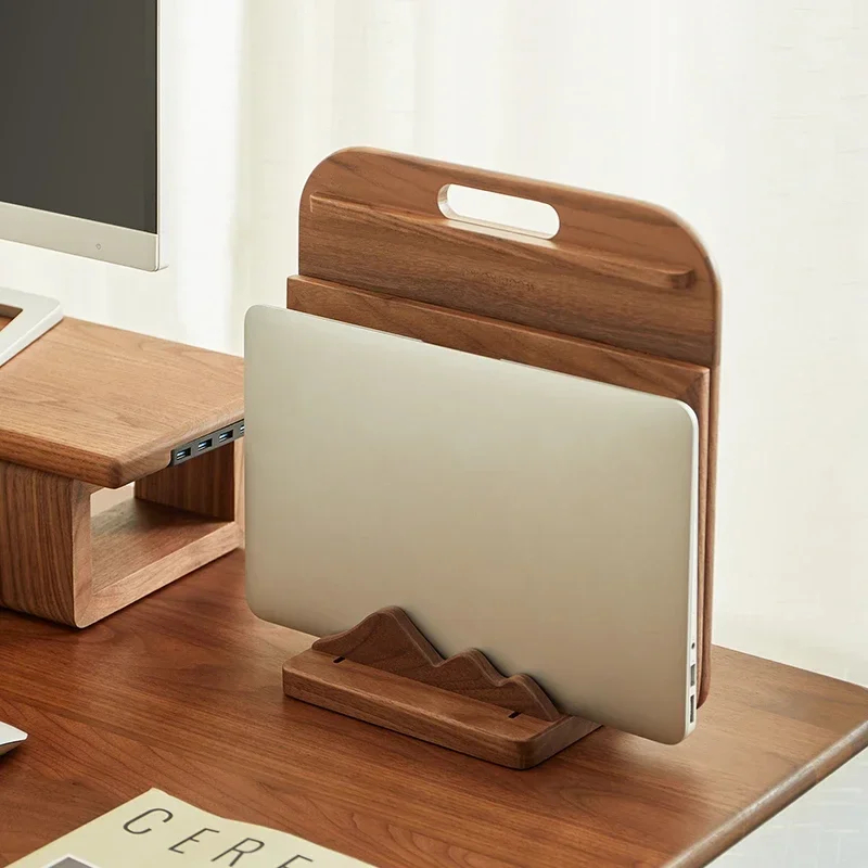 Vertical Laptop Stand - Suporte de Laptop de Madeira Personalizado