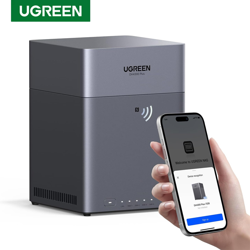 Desk Setup Organization - UGREEN NAS DH4300 Plus Capacidade de