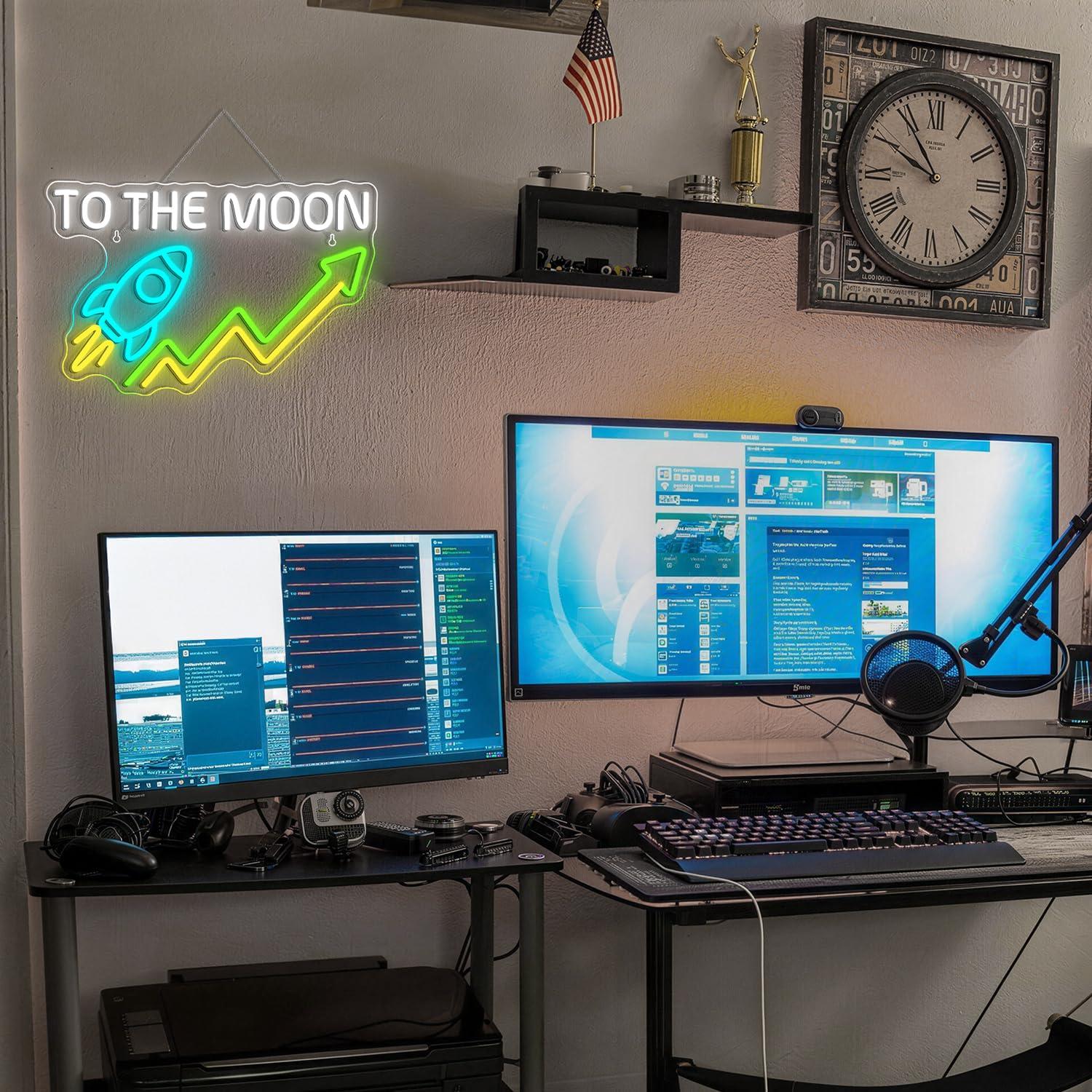 Letreiro de Neon de Ações, Ace - Desk Setup Trading avaliação e preço