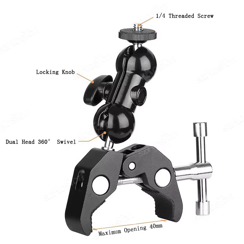 Super Clamp de Metal para Câme - Monitor Arm Clamp avaliação e preço