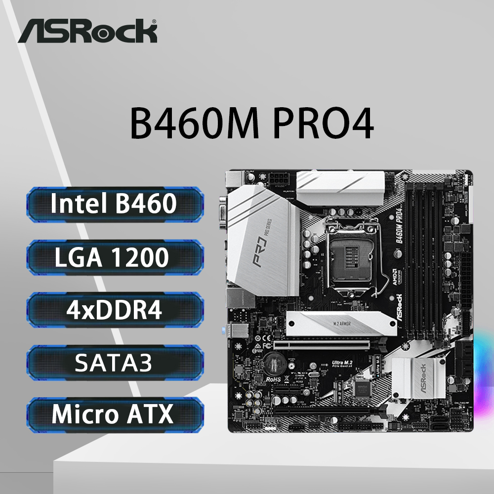 Placa-mãe ASRock B460M PRO4 LG - Intel Cpu Core I9 avaliação e preço
