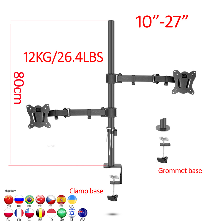 Suporte de Mesa para Dois Moni - Dual Monitor Desk Setup avaliação e preço