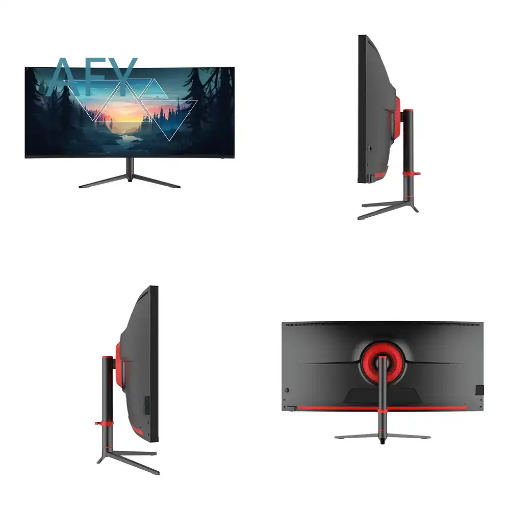 Monitor curvo para jogos Flash - Dual Monitor Desk Setup avaliação e preço