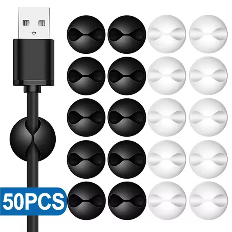 5/50 Peças Clipes de Cabo para - Desk Setup Organization avaliação e preço