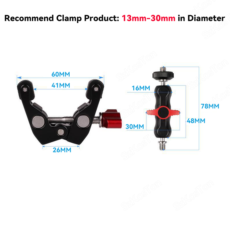 Multi-função bola cabeça super - Monitor Arm Clamp avaliação e preço