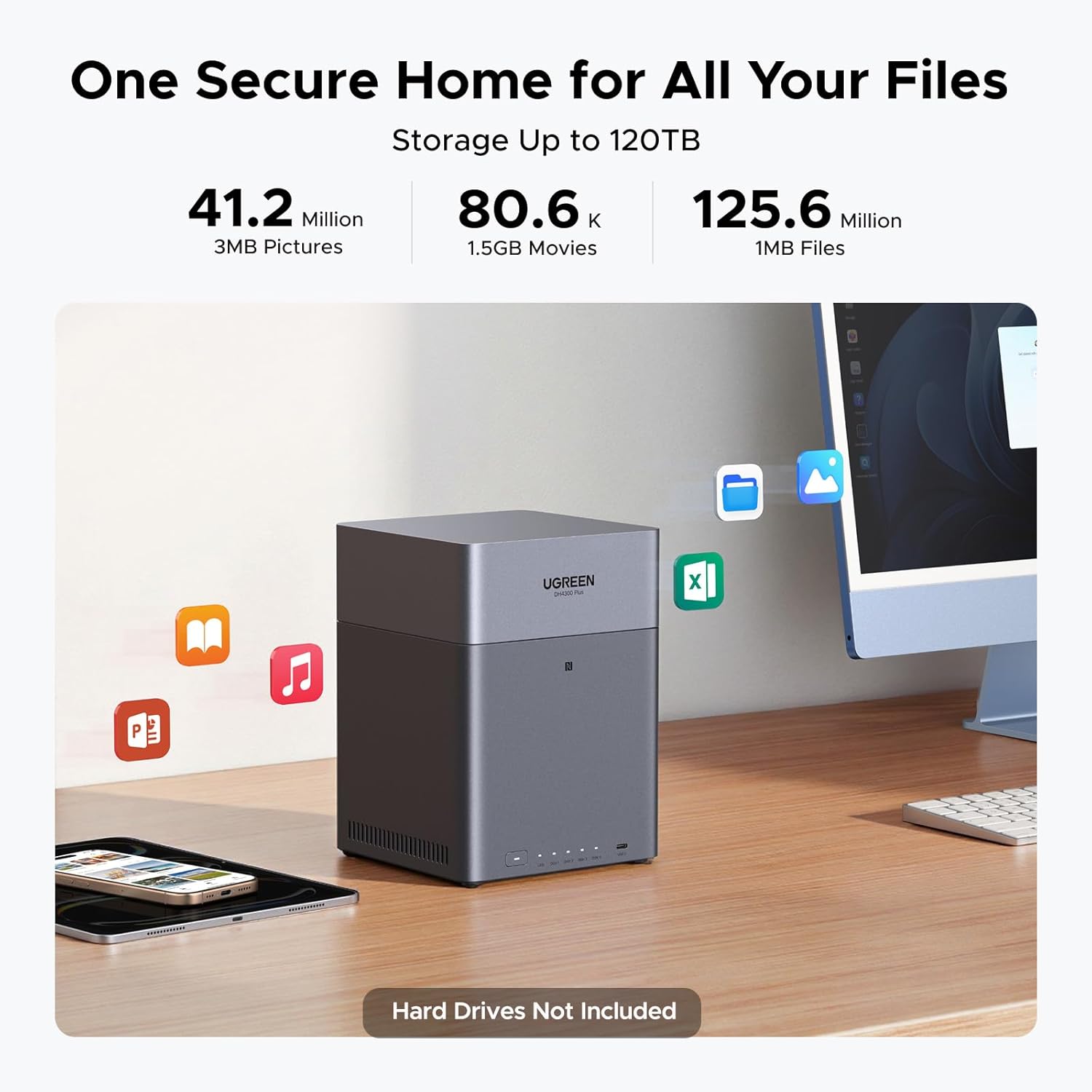 UGREEN NAS DH4300 Plus Capacid - Desk Setup Organization avaliação e preço